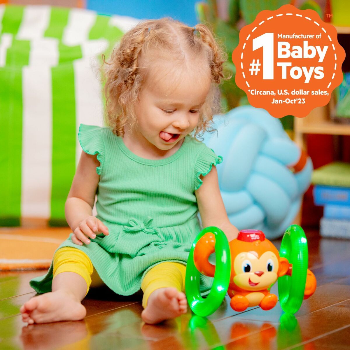 KALINDRA | BB. Musical Toy Bright Starts Little Roll &amp; Glow Monkey