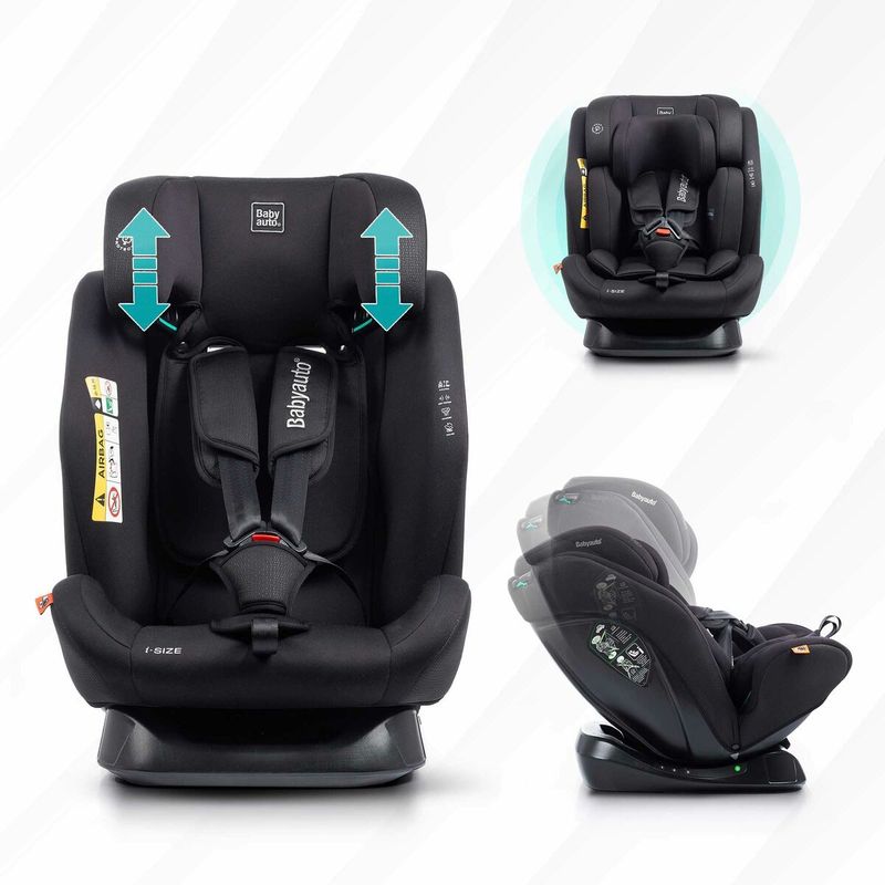 KALINDRA | BB. Car Chair Babyauto LOLO IBELT Black 0 (de 0 a 10 kilos) I (9 - 18 kg) II (15-25 kg) III (22 - 36 kg) Children's ECE R129/04