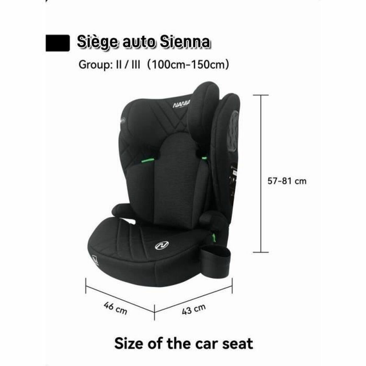 KALINDRA | BB. Car Chair Nania Black ECE R129/04