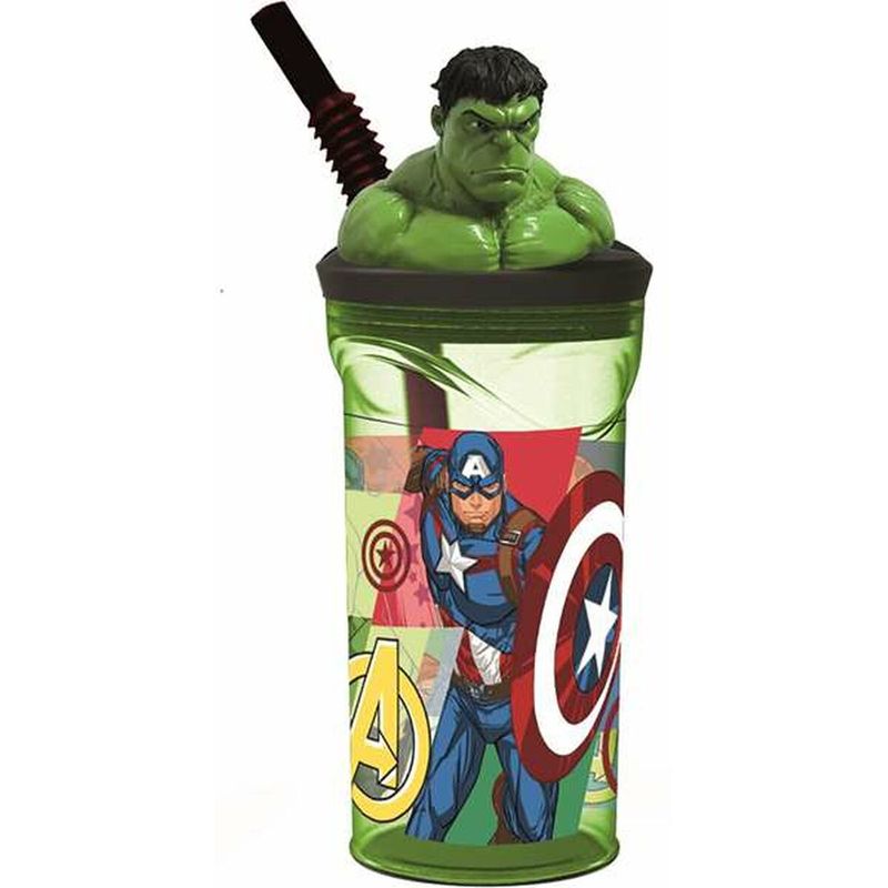 KALINDRA | BB. Vaso con Pajita The Avengers Seven Wonders Hulk 360 ml