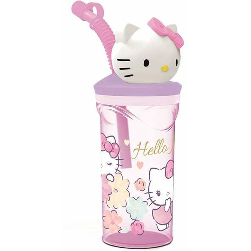 KALINDRA | BB. Vaso con Pajita Hello Kitty 360 ml 3D