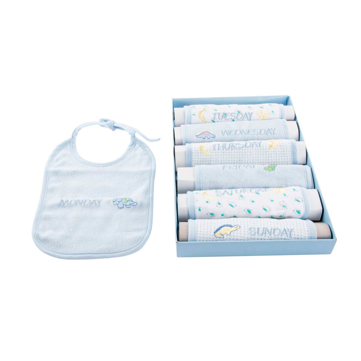 KALINDRA | BB. Bib Set Home ESPRIT Blue Pink Cotton 19 x 29 x 3 cm (4 Units)