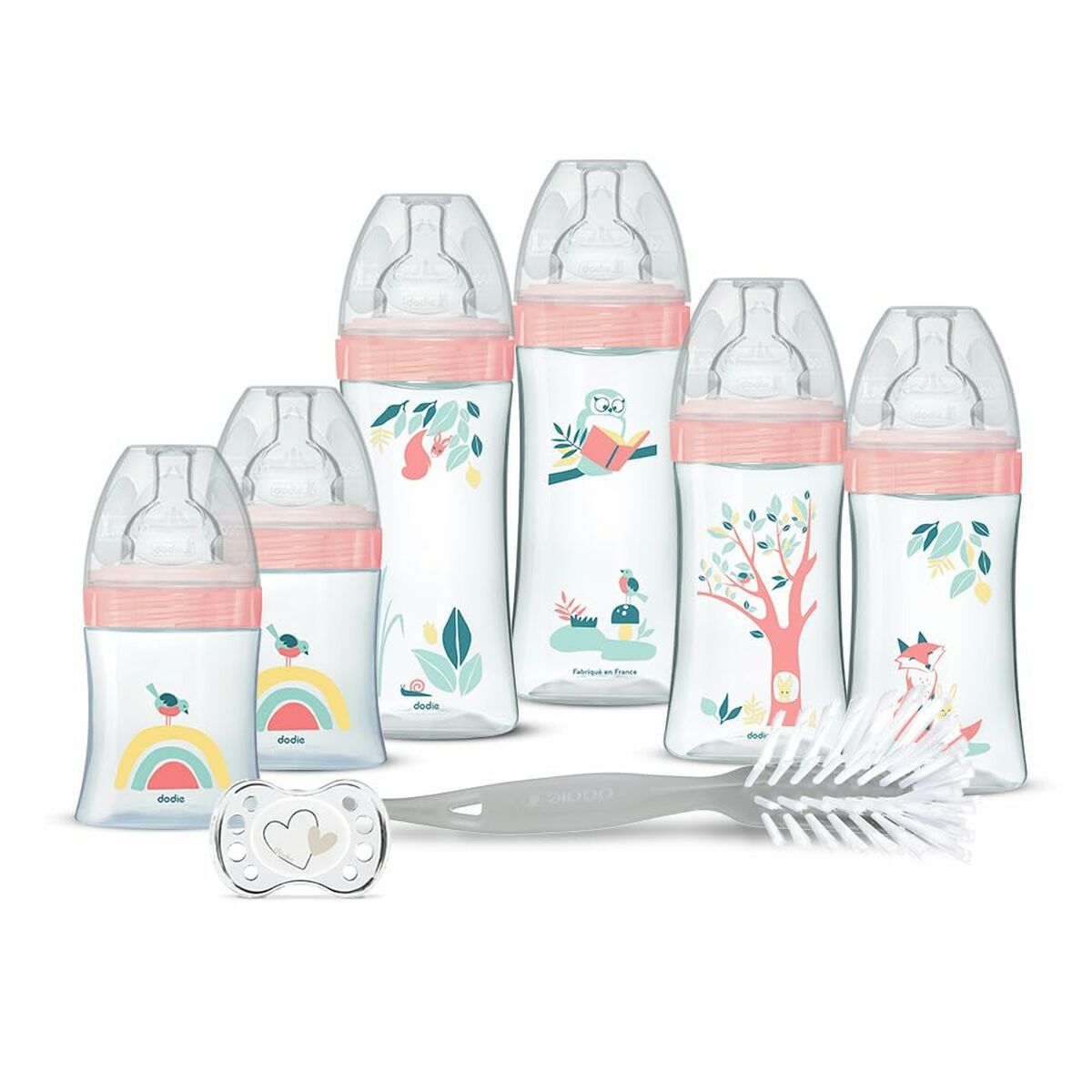 KALINDRA | BB. Set of baby's bottles Dodie Pink 8 Pieces