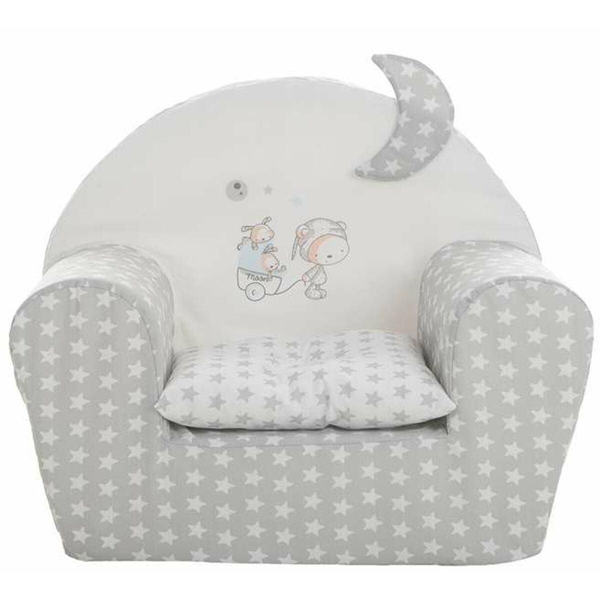 KALINDRA | BB. Child&#39;s Armchair Stars 44 x 34 x 53 cm Grey