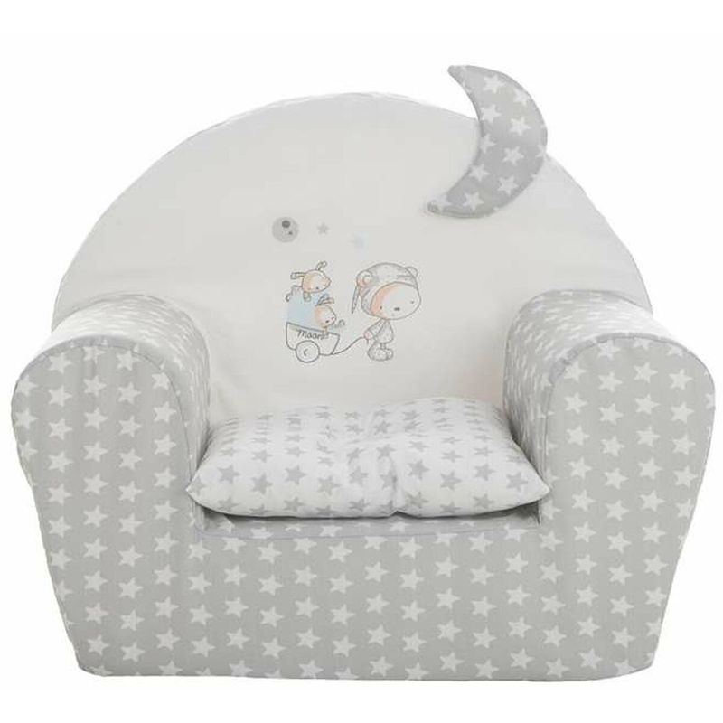KALINDRA | BB. Child&#39;s Armchair Stars 44 x 34 x 53 cm Grey