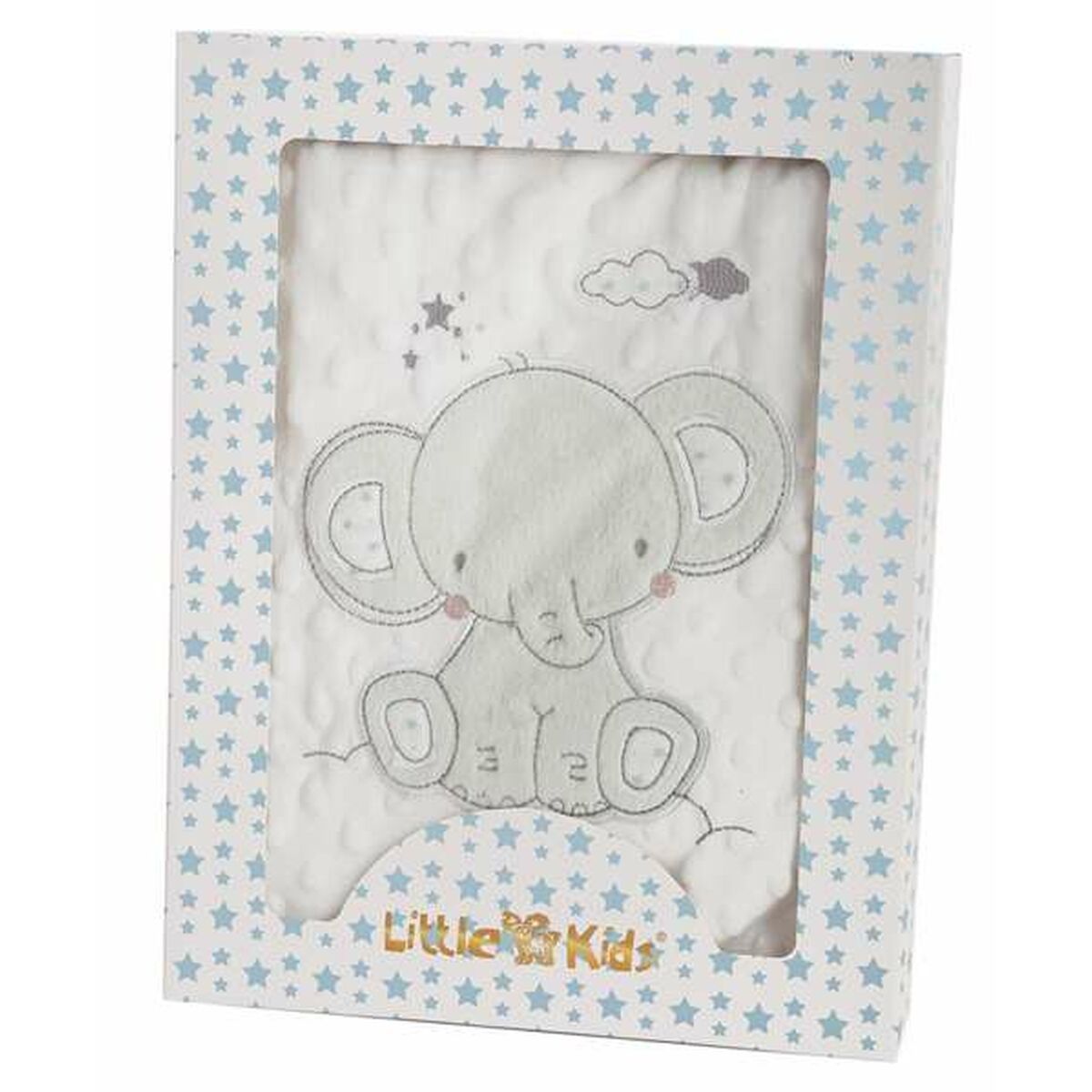 KALINDRA | BB. Baby blanket Elephant Green Embroidery Double-sided 100 x 75 cm