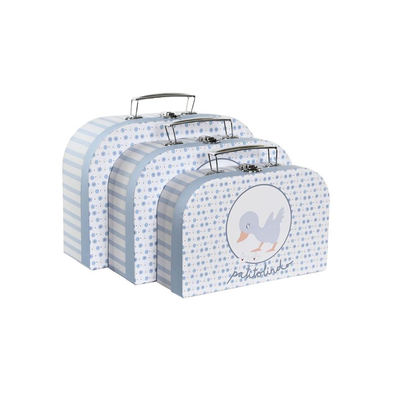 KALINDRA | BB. Set dekorativer Karten DKD Home Decor 28 x 9,5 x 20 cm Blau Metall Bunt Pappe