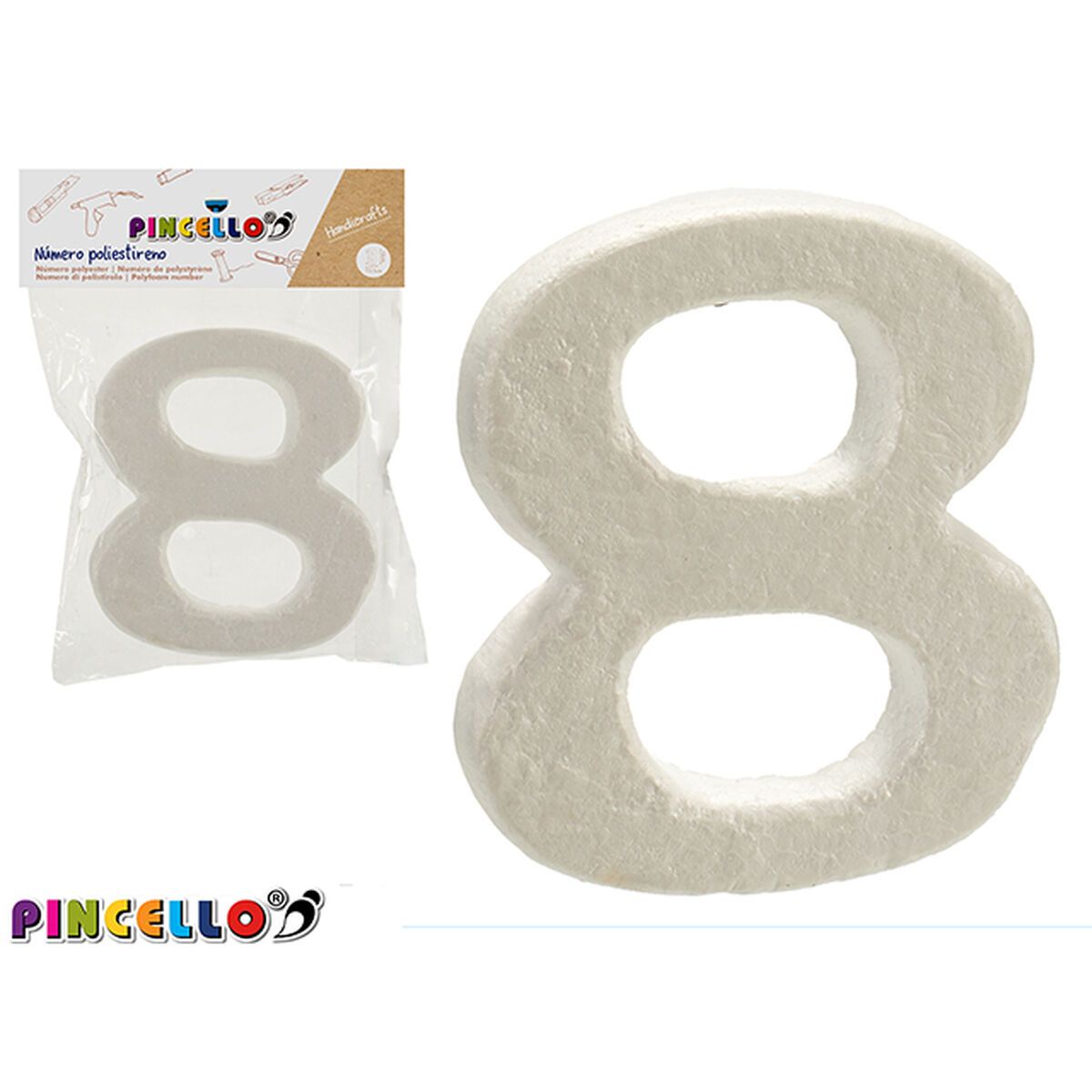 KALINDRA | BB. Number Pincello AR1607070 Number 8 polystyrene (12 Units)