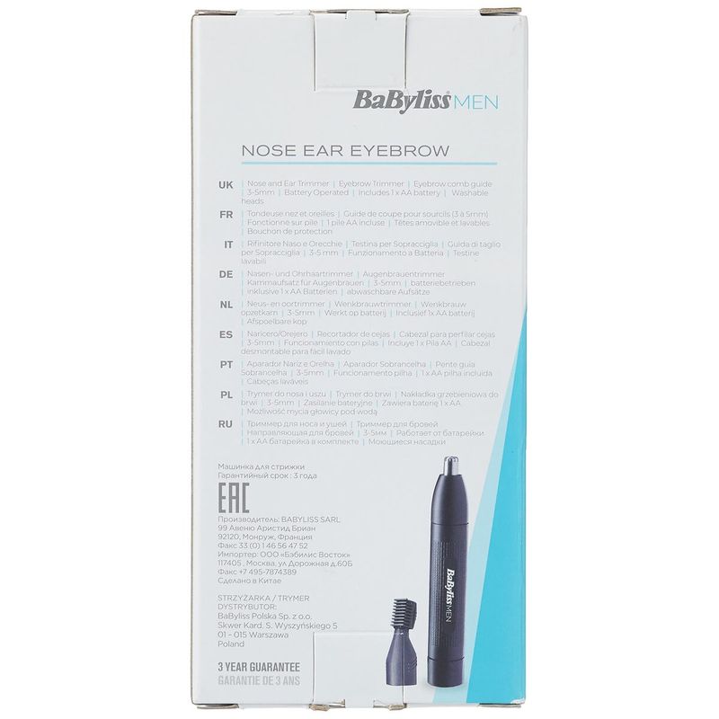 KALINDRA | BB. Rasoir Nez et Oreille Babyliss E652E