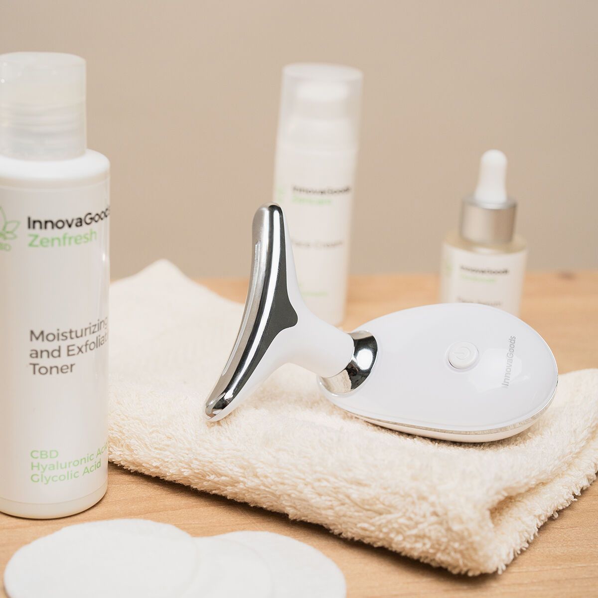 KALINDRA | BB. Electric Facial Firming Massager for Face and Neck with LED, EMS, and Heat Selora InnovaGoods