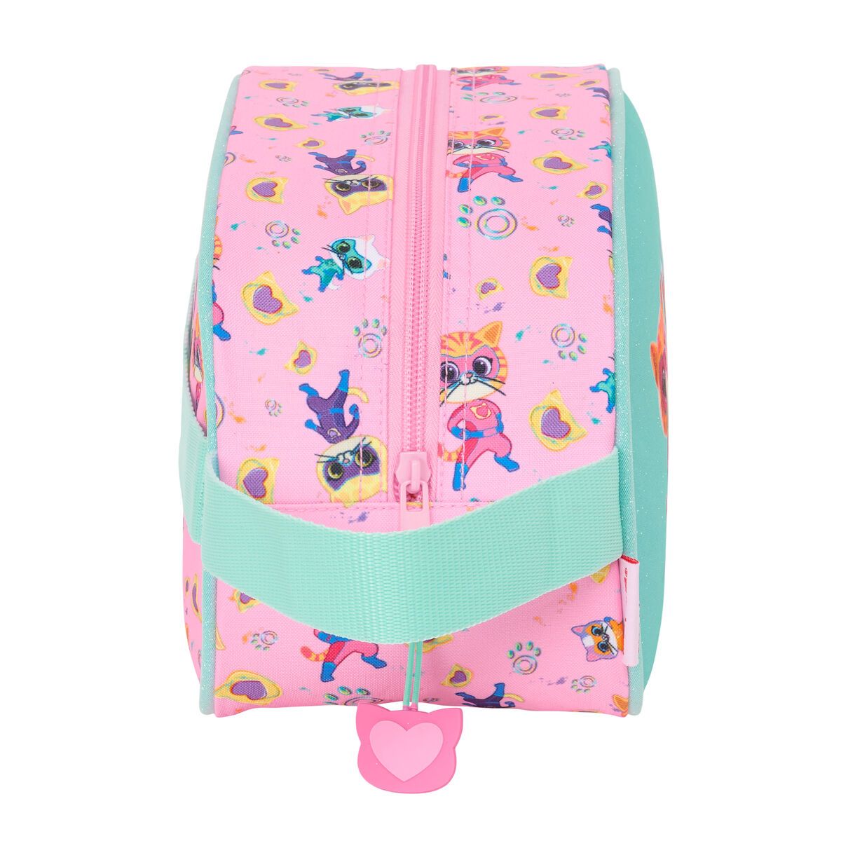 KALINDRA | BB. Travel Vanity Case SuperKitties Pink Turquoise 26 x 15 x 12 cm