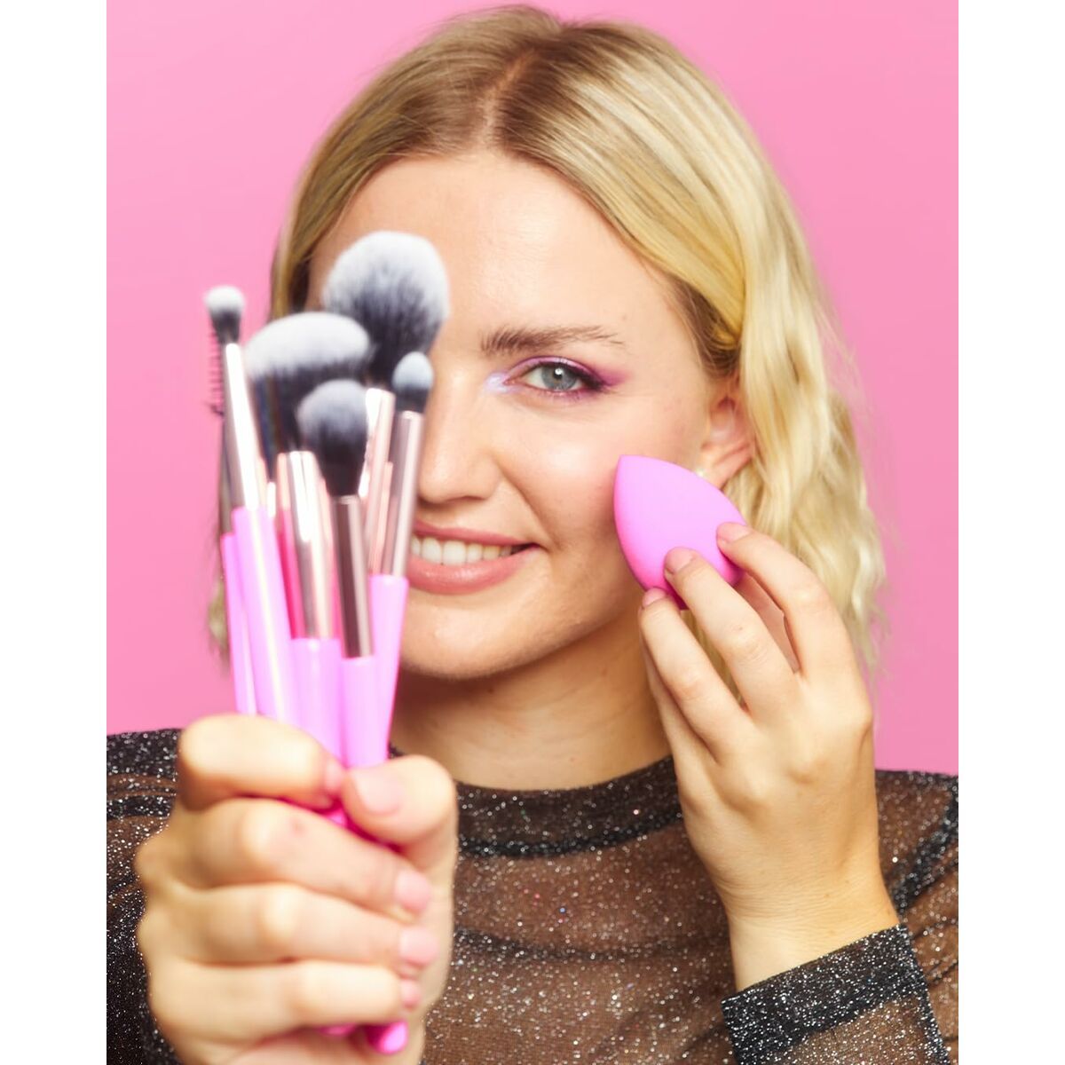 KALINDRA | BB. Set of Make-up Brushes Revolution Make Up The Brush Edit Pink 8 Pieces
