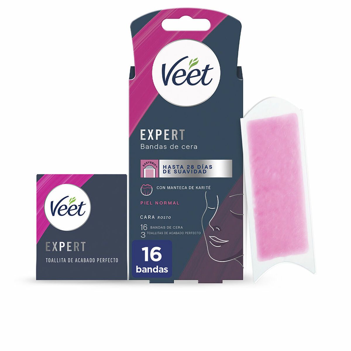 KALINDRA | BB. Facial Hair Removal Strips Veet Expert (16 Units)