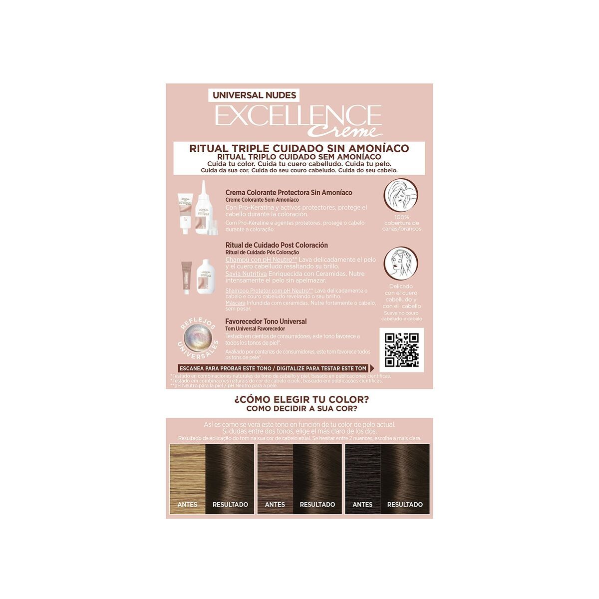 KALINDRA | BB. Permanent Dye L'Oreal Make Up Excellence Brown Nº 4u-Brown (5 Units)