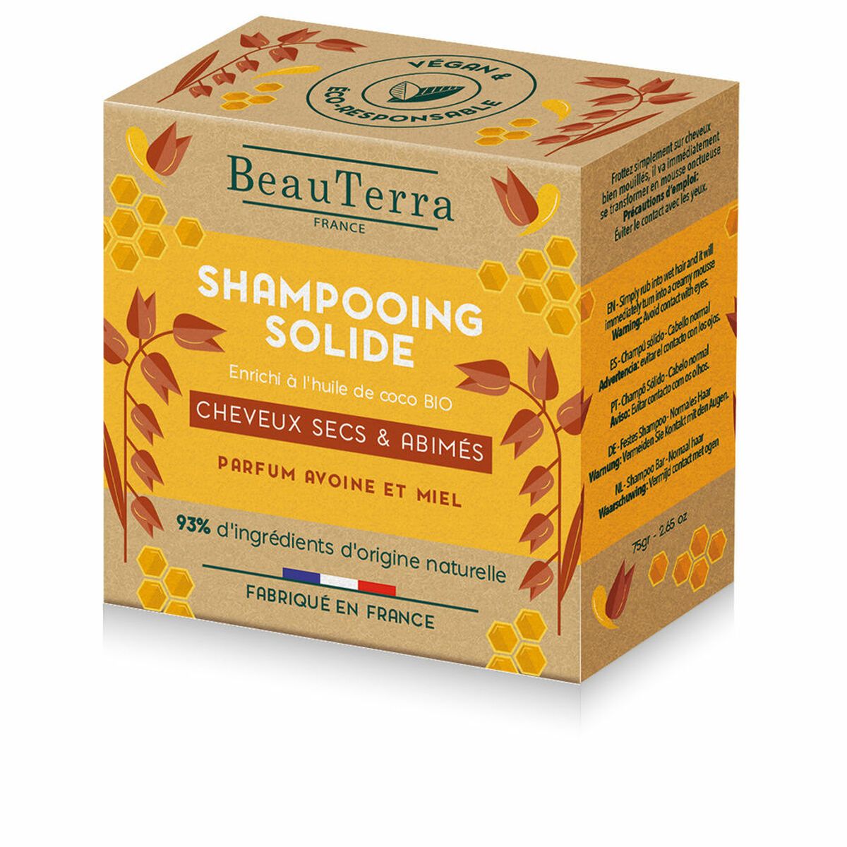 KALINDRA | BB. Shampoo Bar Beauterra Solide Honey Oatmeal 75 g