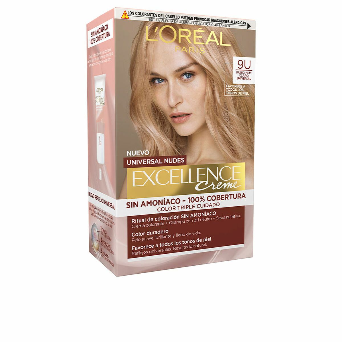 KALINDRA | BB. Permanent Dye L'Oreal Make Up Excellence Very Light Blonde Nº 9U Nº 9u-Very Light Blonde (5 Units)