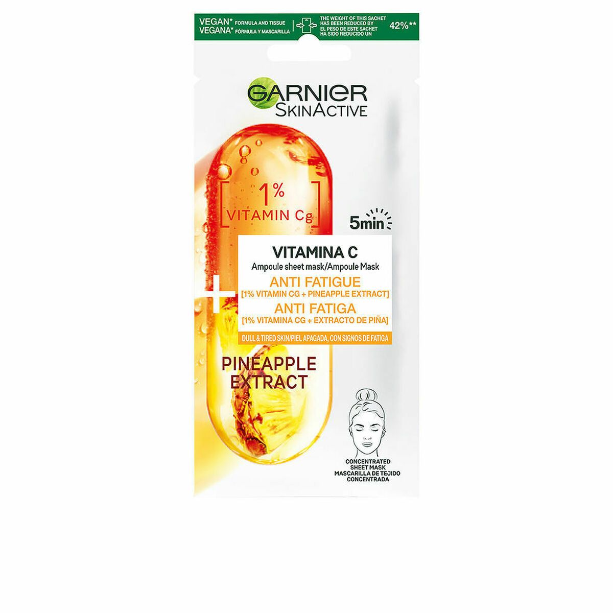 KALINDRA | BB. Toning Face Mask Garnier Skinactive Vitamina C Vitamin C (1 Unit)