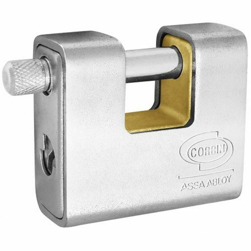 KALINDRA | BB. Key padlock CORBIN Rectangular Metal Brass Steel Armored