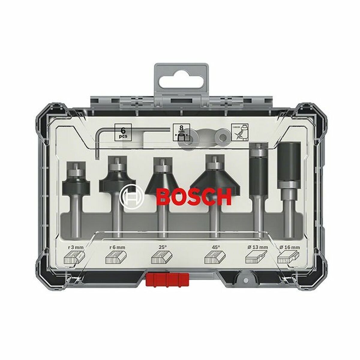 KALINDRA | BB. Multipurpose router bit set BOSCH 6 mm 6 Pieces