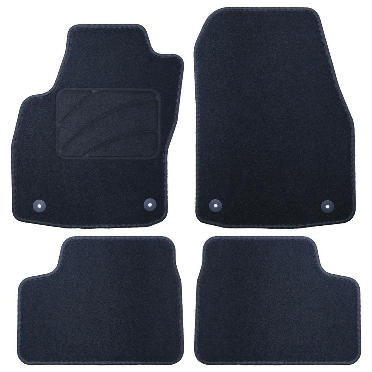 KALINDRA | BB. Car Floor Mat Set OCC Motorsport OCCOP0008 Black Opel Astra H Twintop Cabrio 4 Pieces