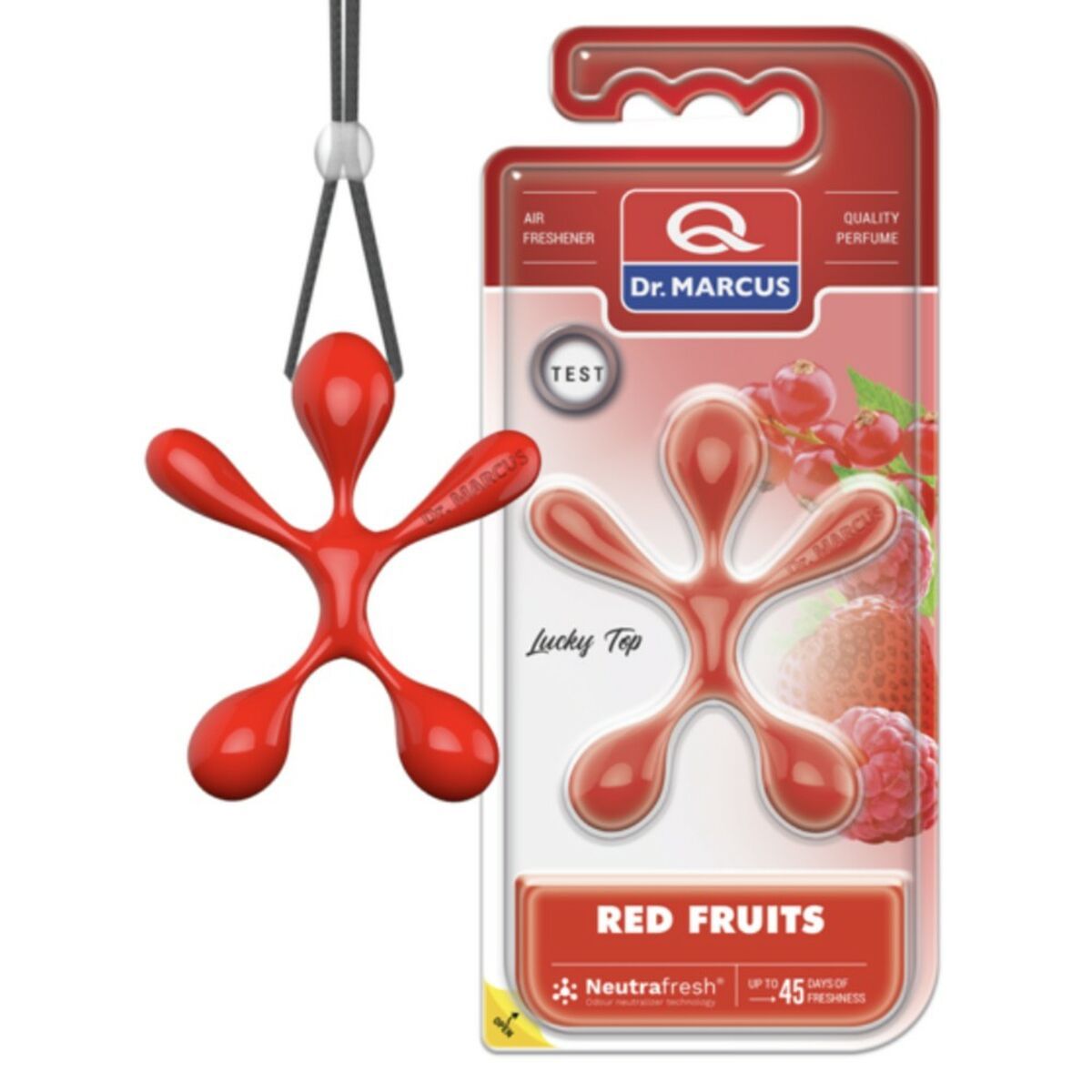 KALINDRA | BB. Car Air Freshener Dr Marcus Lucky Top Red fruits Plastic Pendant (12 Units)