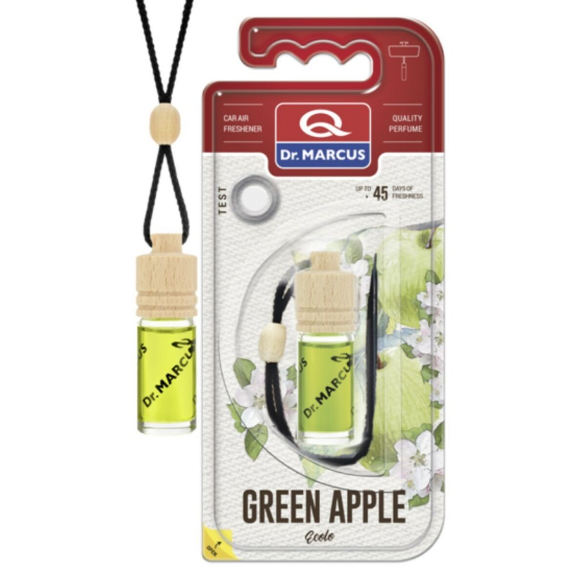 KALINDRA | BB. Car Air Freshener Dr Marcus Ecolo Apple 4,5 ml Wood Crystal Fragrance Pendant 4 Pieces
