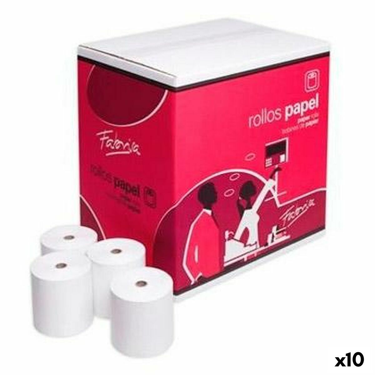 KALINDRA | BB. Thermal Paper Roll Fabrisa White 8 Pieces (10 Units)