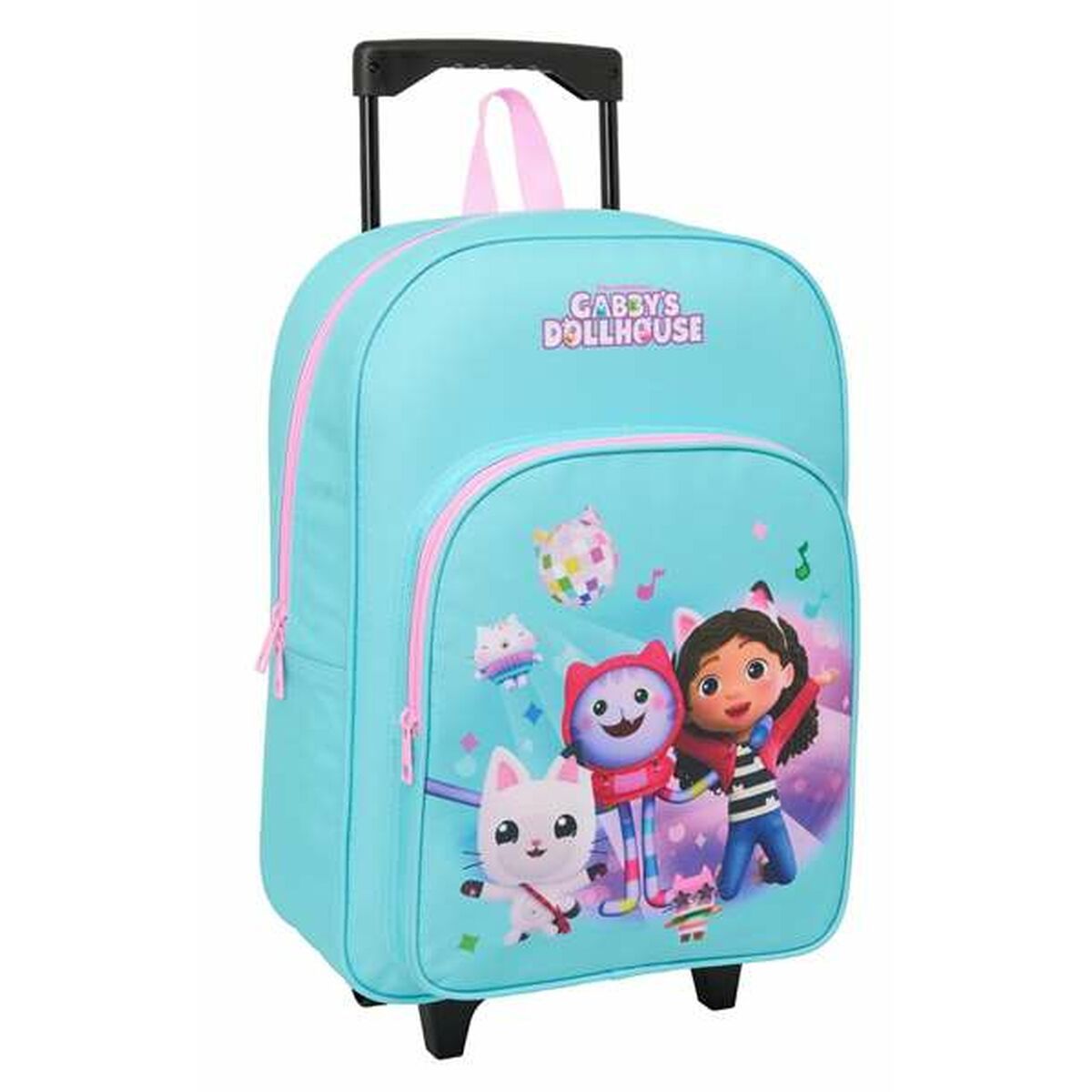 KALINDRA | BB. School Rucksack with Wheels Gabby's Dollhouse Blue Pink 32 x 42 x 14 cm
