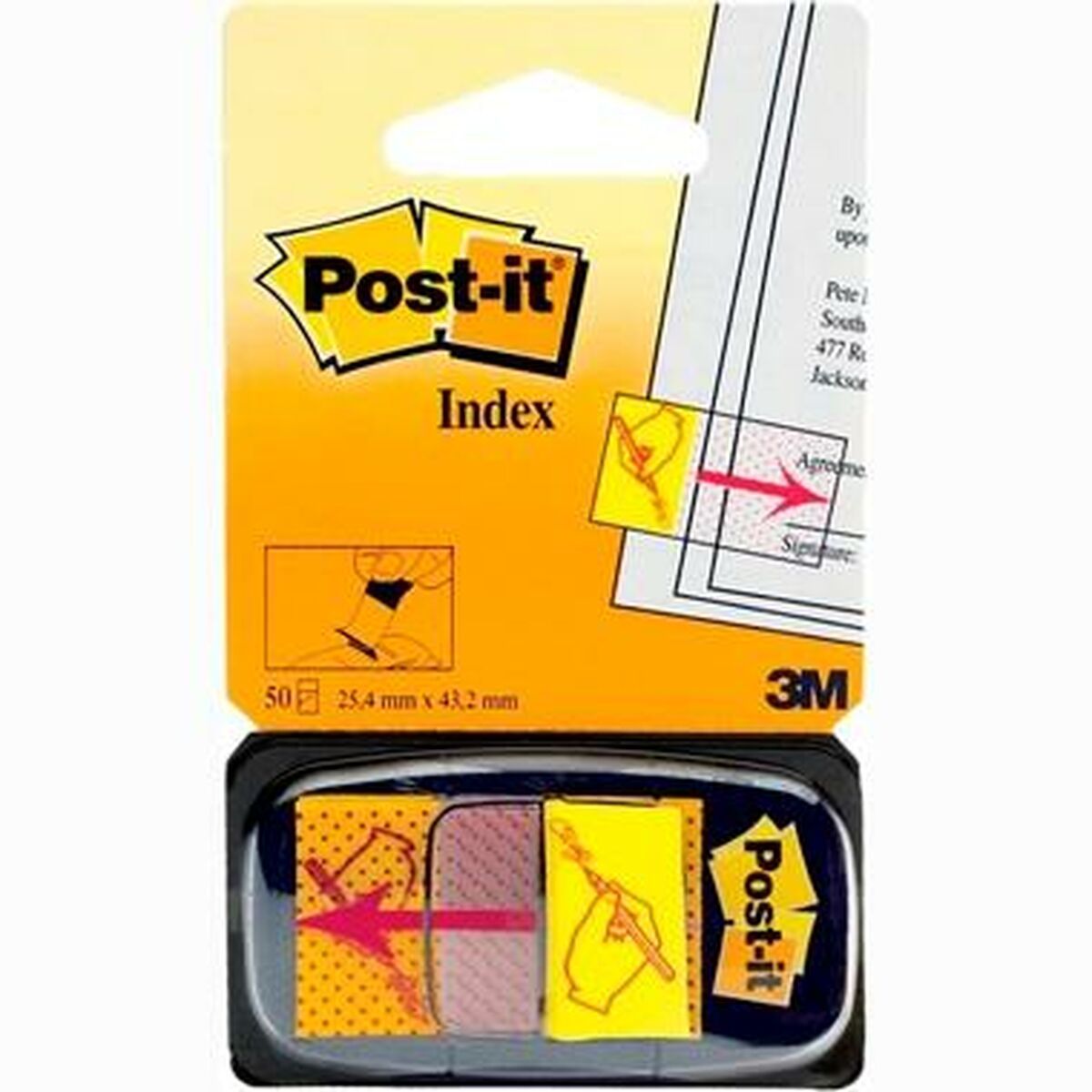 KALINDRA | BB. Sticky Notes Post-it INDEX 680 Yellow 25 x 50 mm