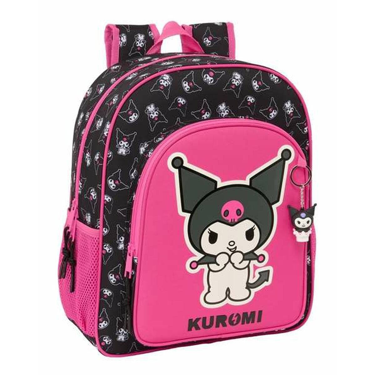 KALINDRA | BB. School Bag Kuromi Black Fuchsia 32 x 38 x 12 cm
