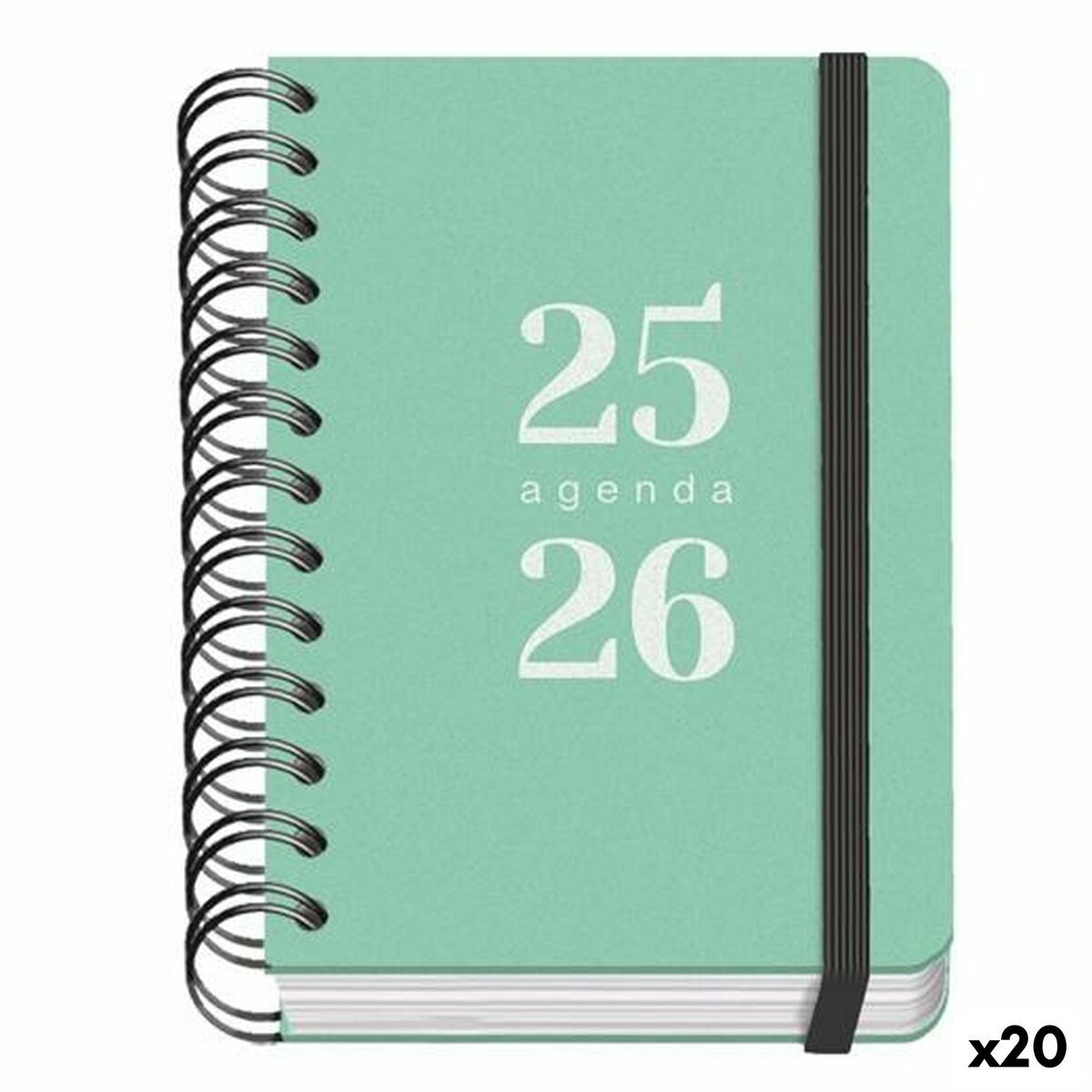 KALINDRA | BB. Diary DOHE GRAMMAR Green A6 120 x 170 mm 2025-2026 (20 Units)