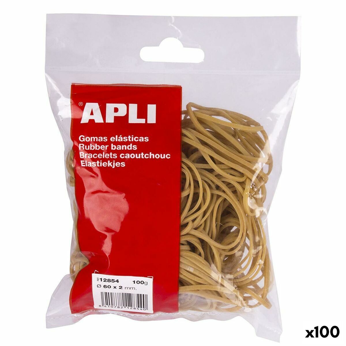 KALINDRA | BB. Elastic bands Apli Brown 100 x 2 mm (100 Units)