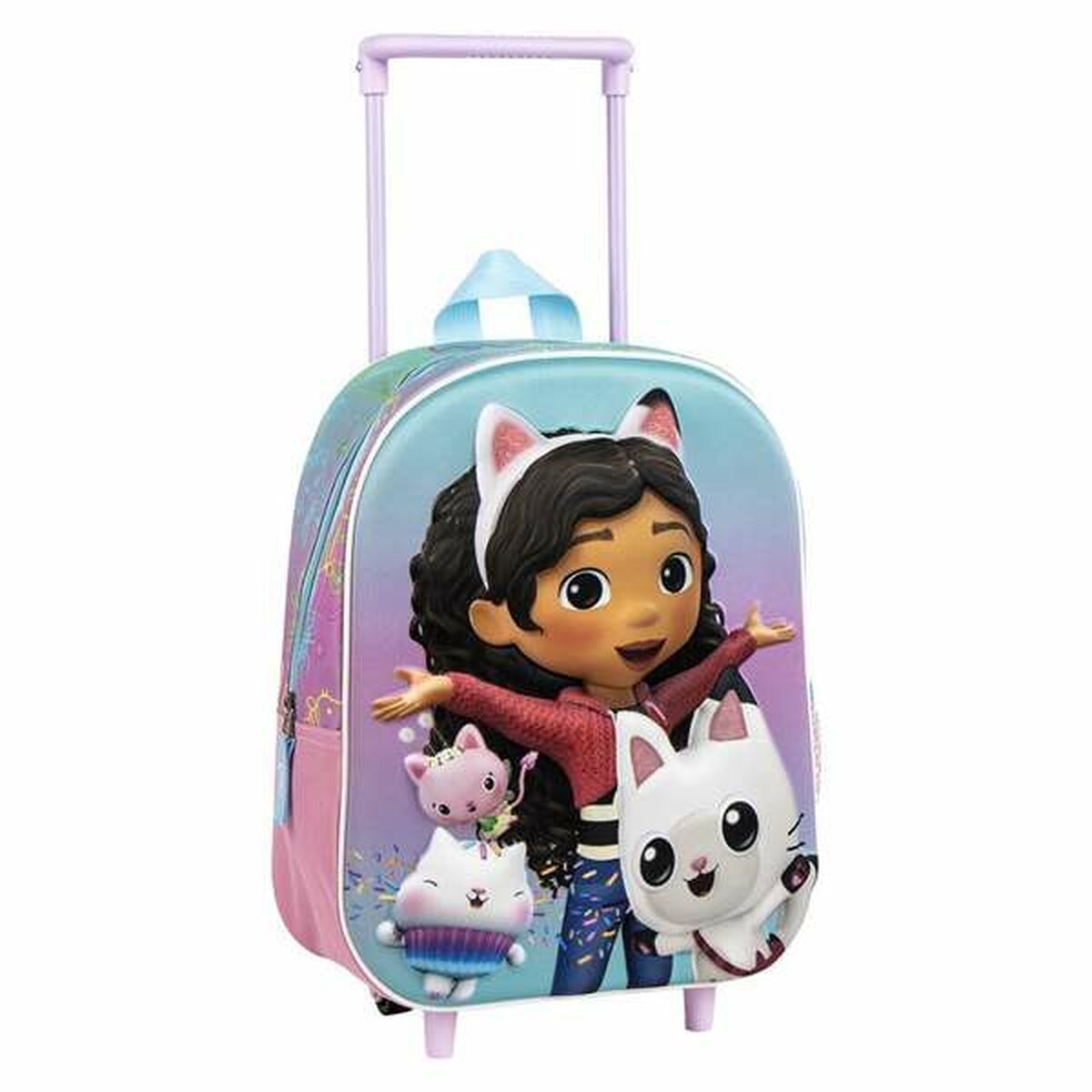 KALINDRA | BB. 3D School Bag with Wheels Gabby's Dollhouse Pink 25,0 x 31,0 x 10,0 cm