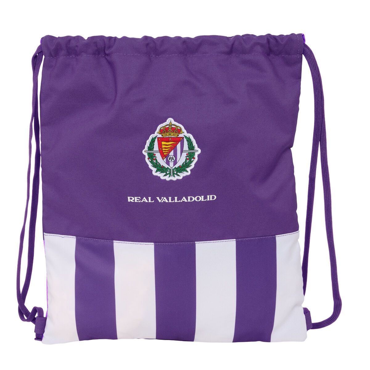 KALINDRA | BB. Backpack with Strings Real Valladolid C.F. White Purple 35 x 40 x 1 cm