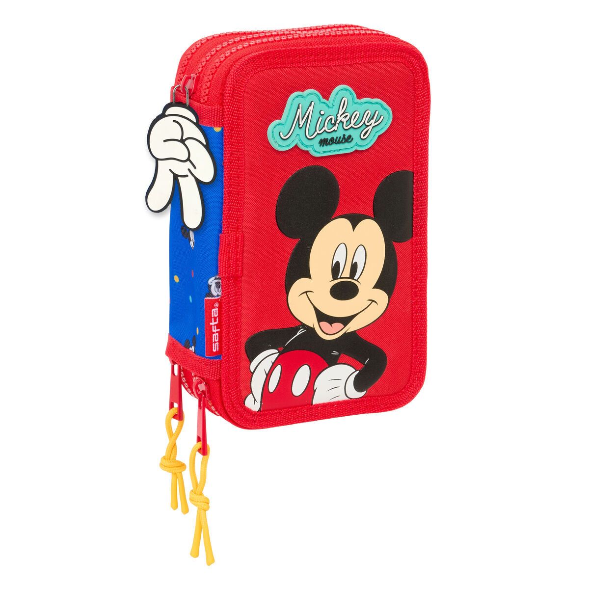 KALINDRA | BB. Triple Pencil Case Mickey Mouse Clubhouse Good day Blue 12,5 x 19,5 x 5,5 cm 37 Pieces