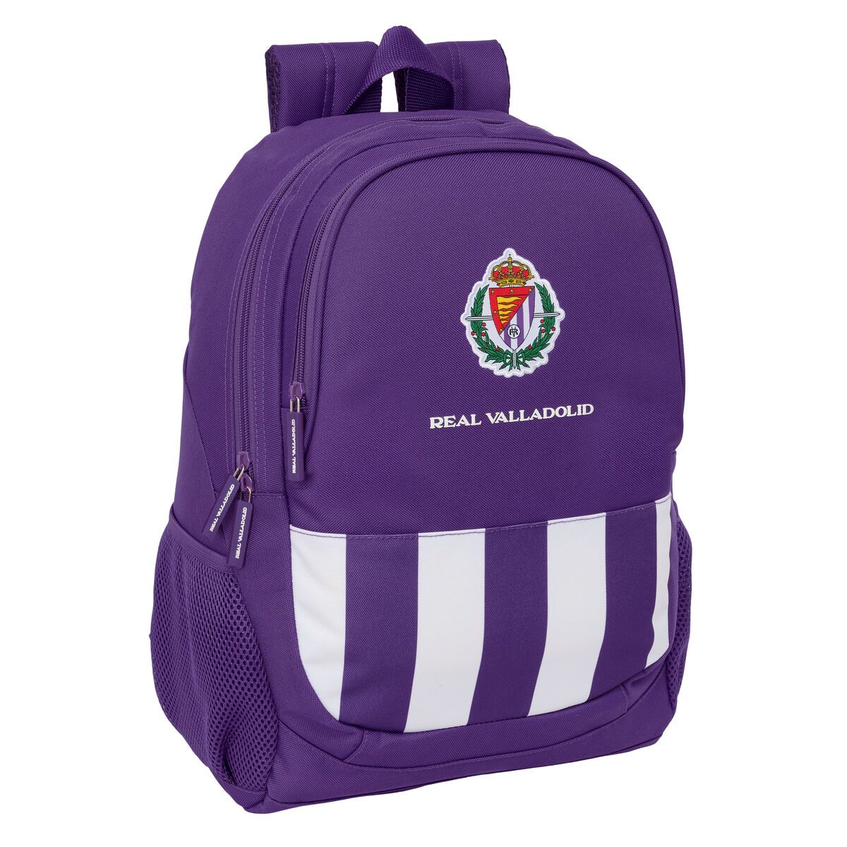 KALINDRA | BB. School Bag Real Valladolid C.F. White Purple 32 x 44 x 16 cm