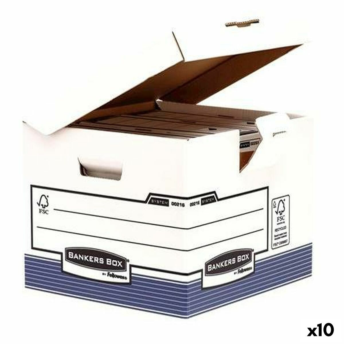 KALINDRA | BB. File Box Fellowes Blue White A4 31 x 37,7 x 39,5 cm 10 Units