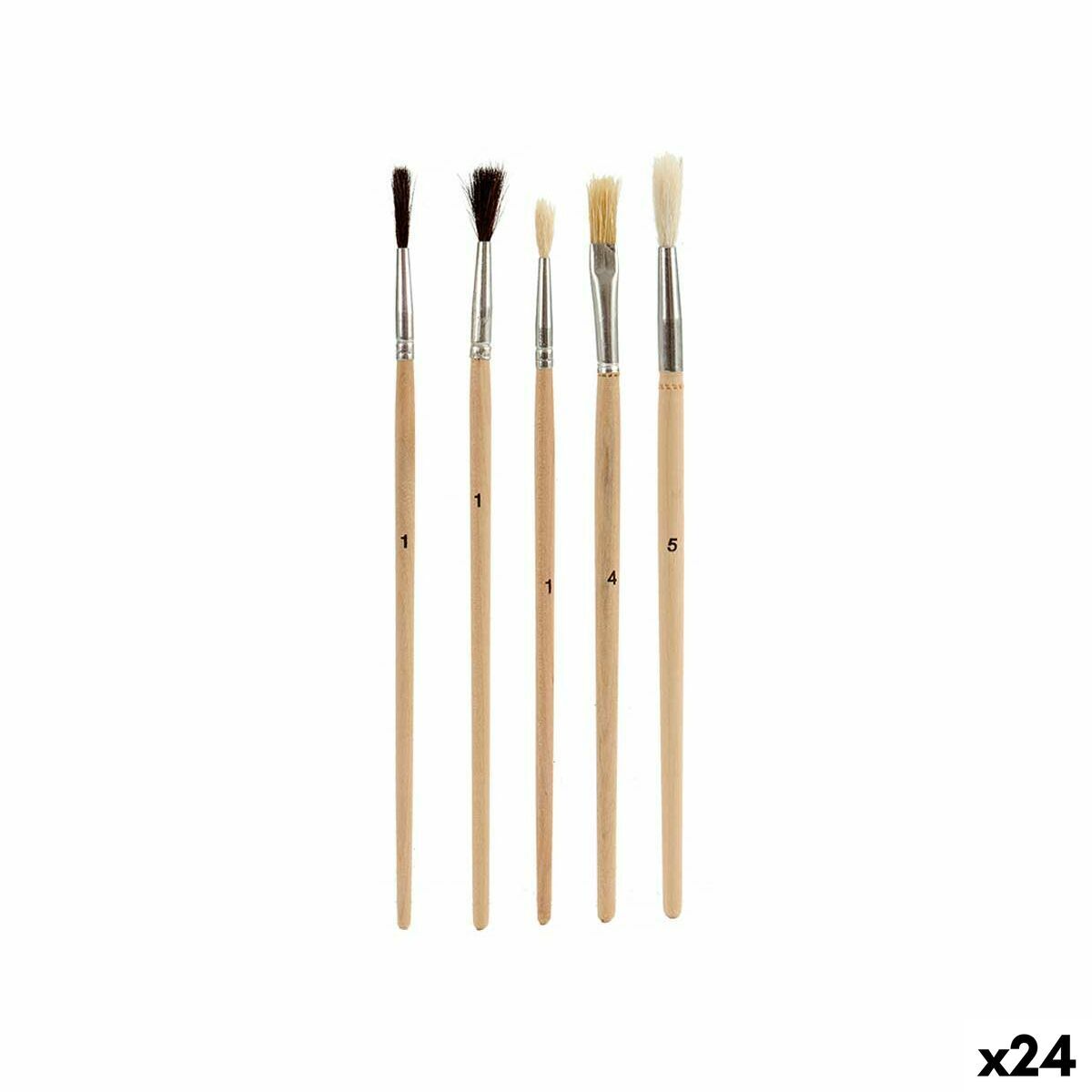 KALINDRA | BB. Paintbrushes Pincello Brown Grey Wood Metal (24 Units)