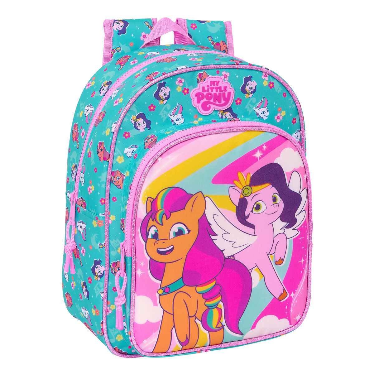 KALINDRA | BB. School Bag My Little Pony Magic Pink Turquoise 26 x 34 x 11 cm
