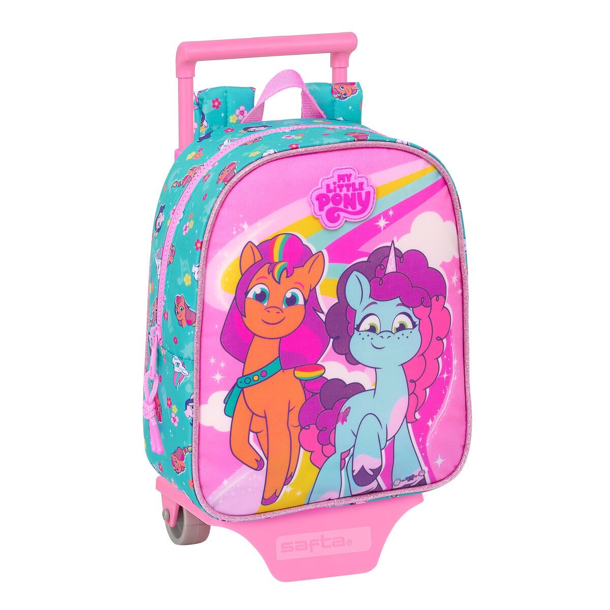 KALINDRA | BB. School Rucksack with Wheels My Little Pony Magic Pink Turquoise 22 x 27 x 10 cm