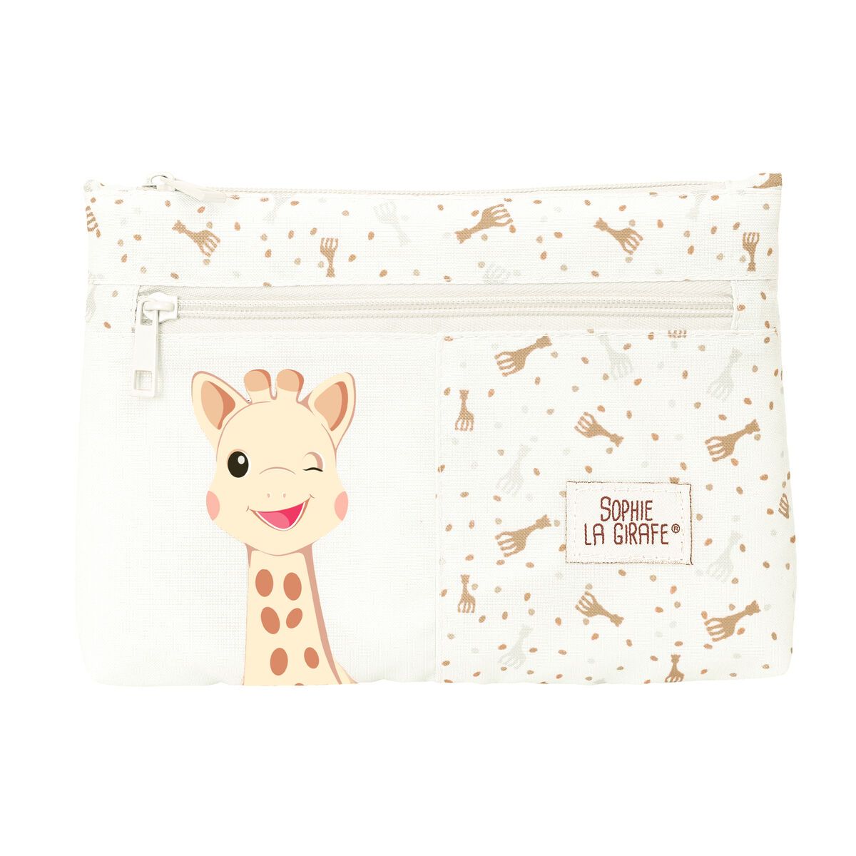 KALINDRA | BB. Double Carry-all Sophie la Girafe Beige 23 x 16 x 3 cm