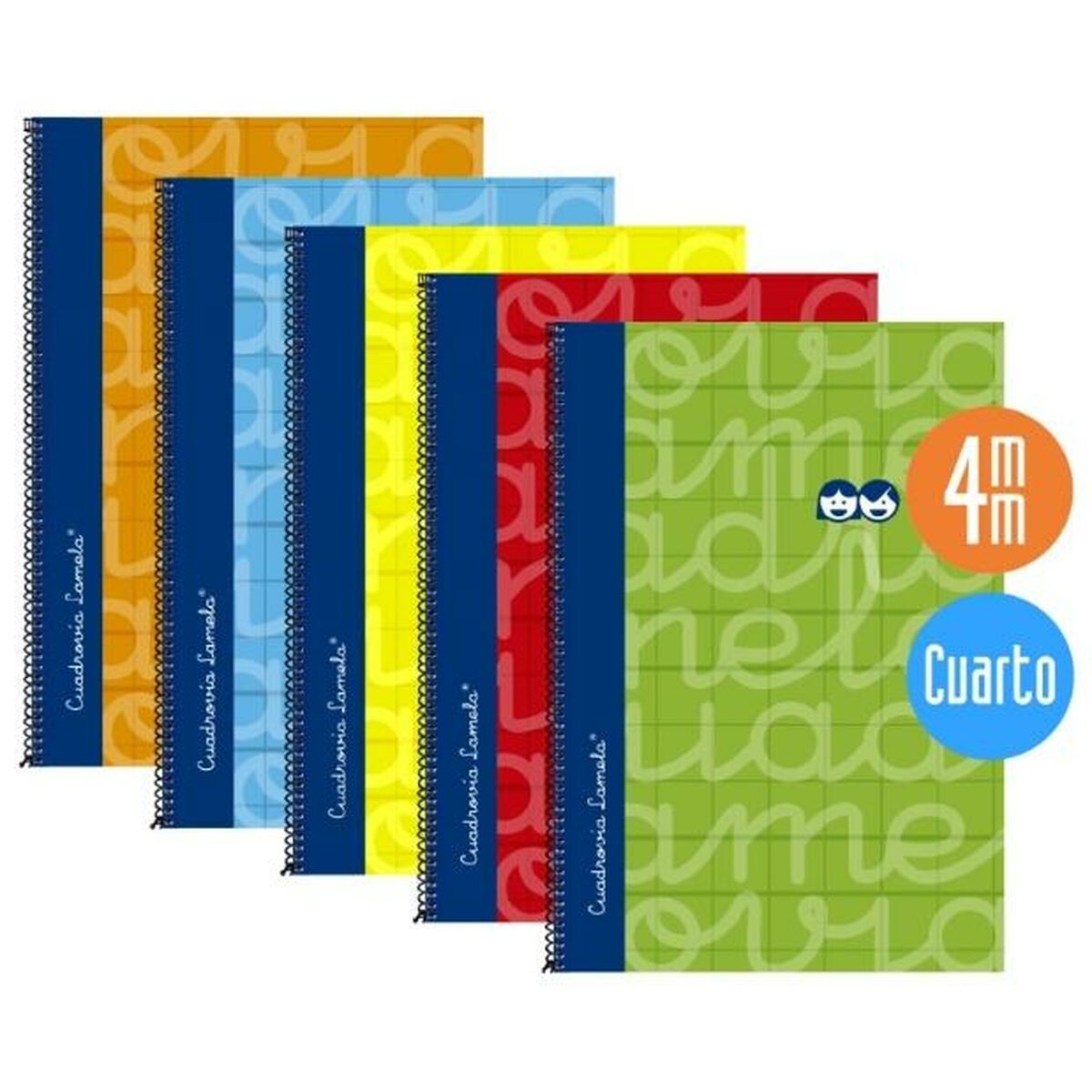 KALINDRA | BB. Set of exercise books Lamela Multicolour Quarto 5 Pieces 80 Sheets