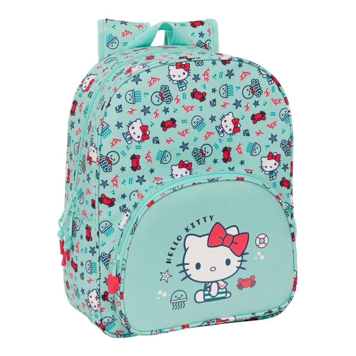 KALINDRA | BB. School Bag Hello Kitty Sea lovers Turquoise 26 x 34 x 11 cm