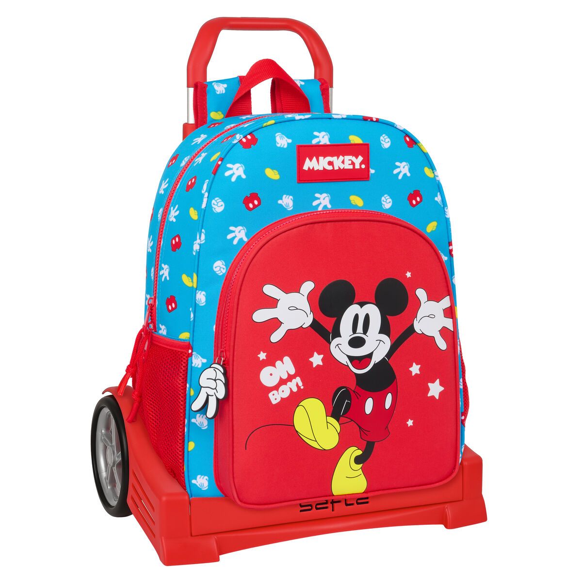 KALINDRA | BB. School Rucksack with Wheels Mickey Mouse Clubhouse Fantastic Blue Red 33 x 42 x 14 cm