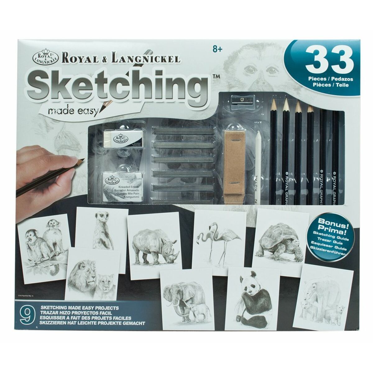 KALINDRA | BB. Drawing Set Royal &amp; Langnickel SKETCHING MADE EASY 33 Pieces