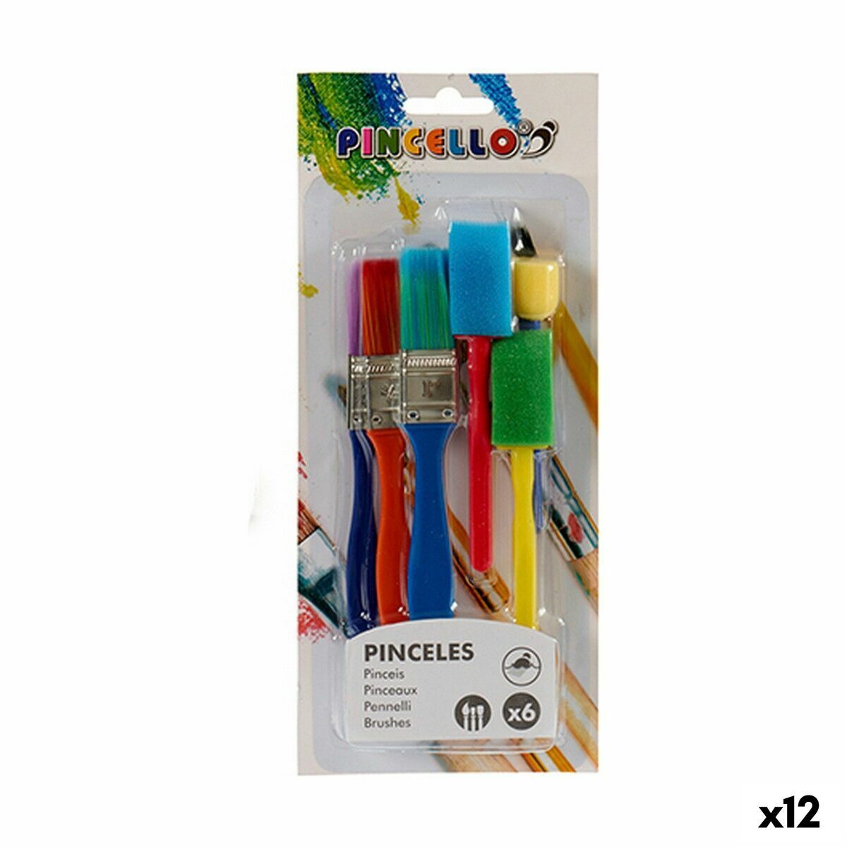 KALINDRA | BB. Paintbrushes Pincello Multicolour Set Sponge (12 Units)