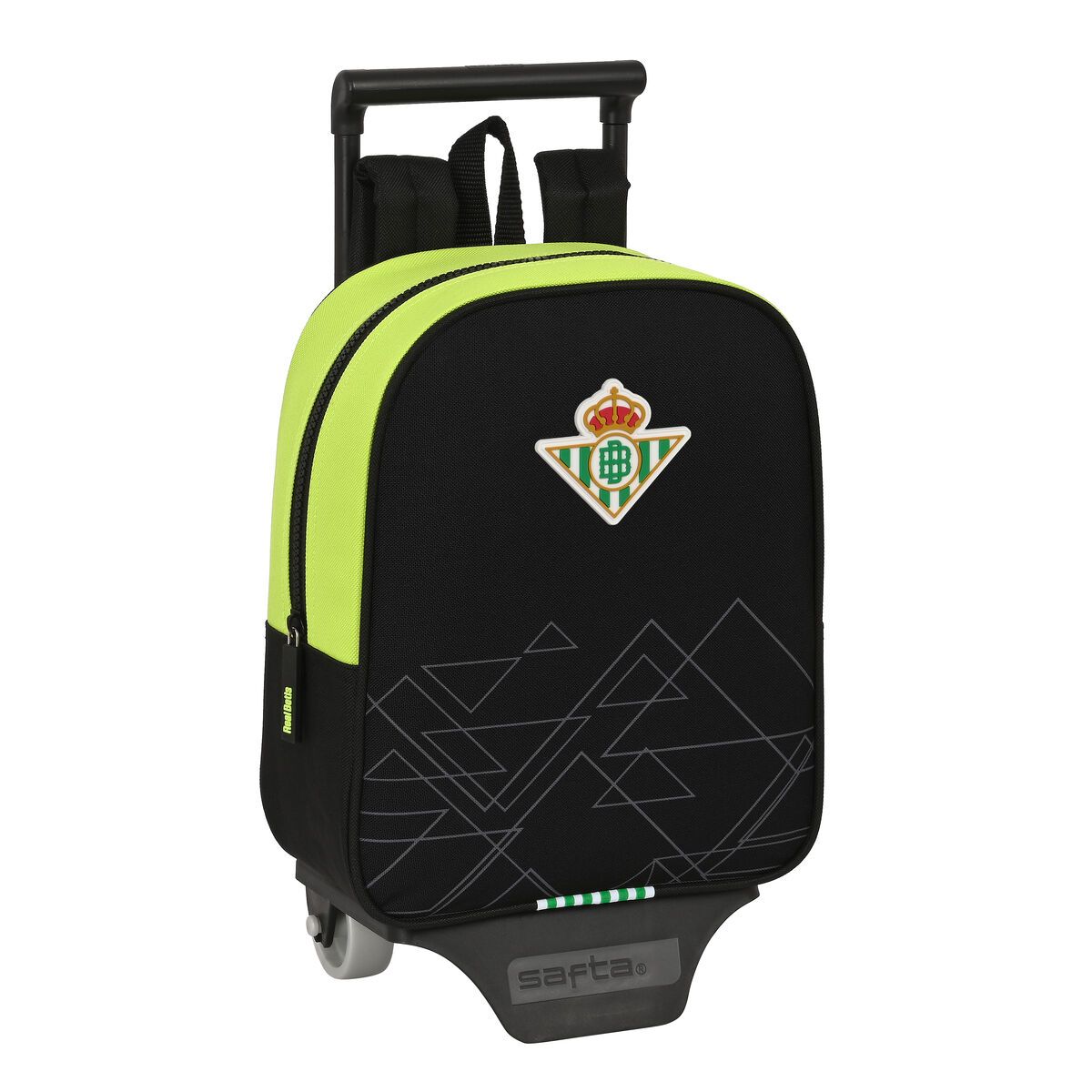 KALINDRA | BB. School Rucksack with Wheels Real Betis Balompié Black Lime 22 x 27 x 10 cm