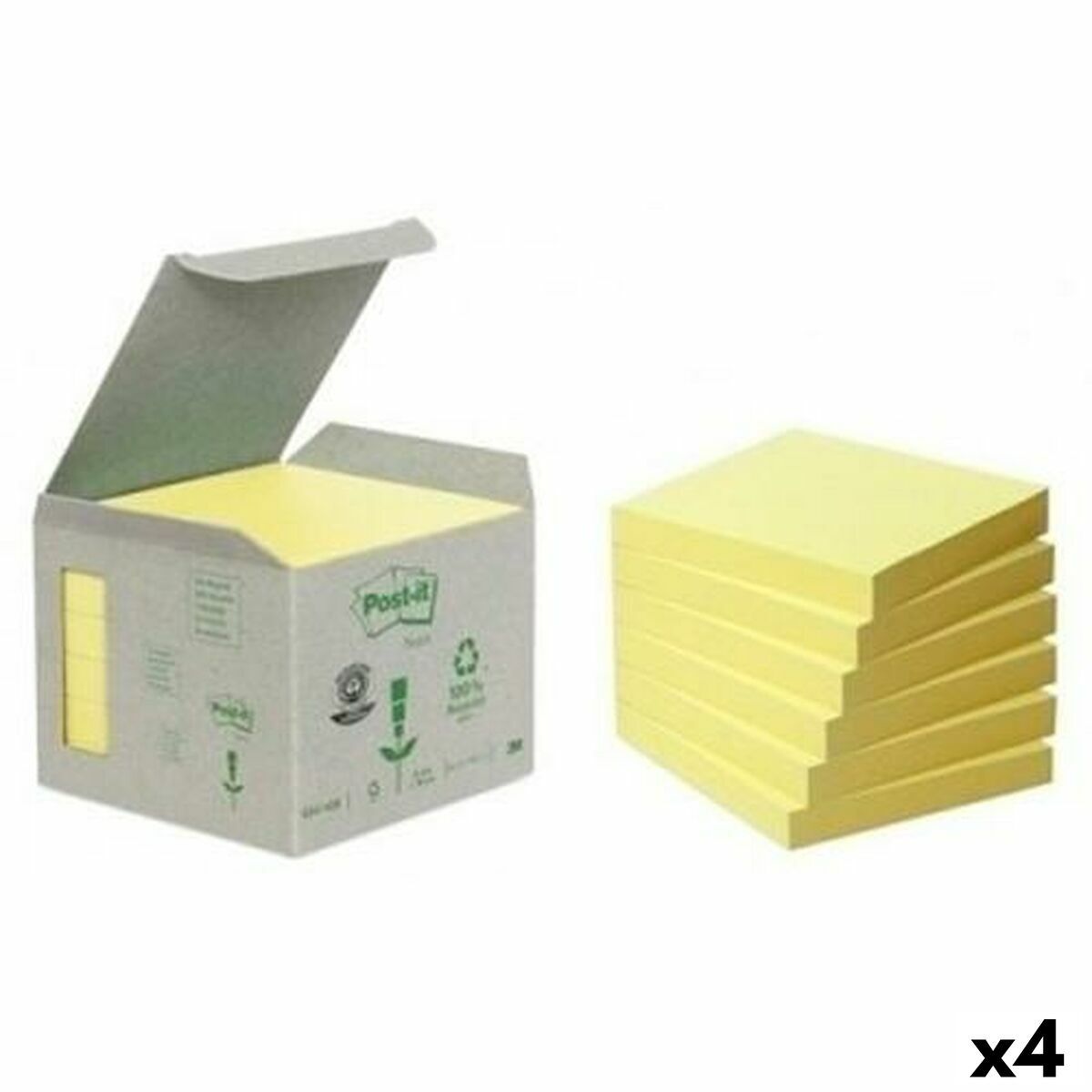 KALINDRA | BB. Set of Sticky Notes Post-it Yellow 6 Pieces 76 x 76 mm (4 Units)