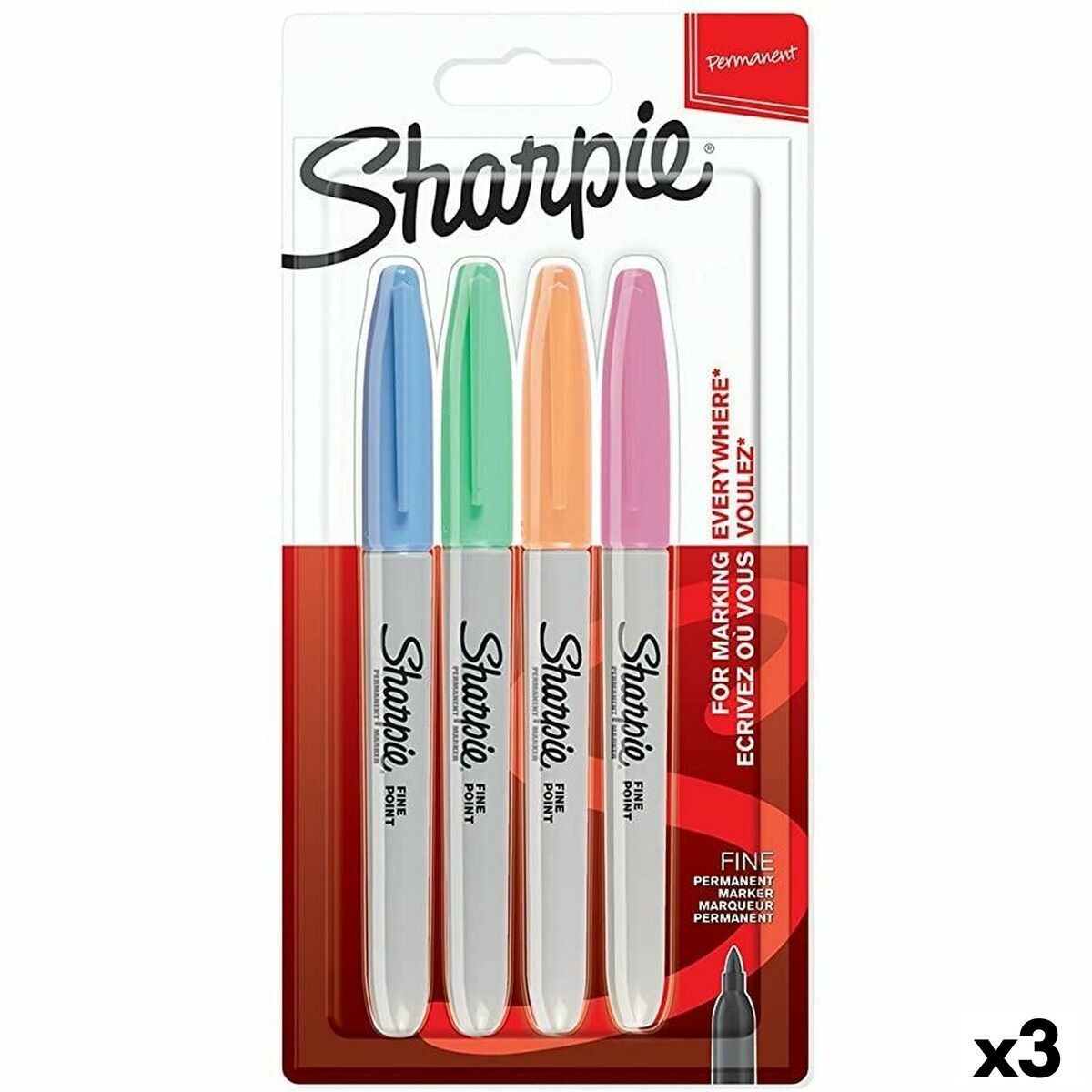 KALINDRA | BB. Set of Felt Tip Pens Sharpie 4 Pieces Multicolour (3 Units)