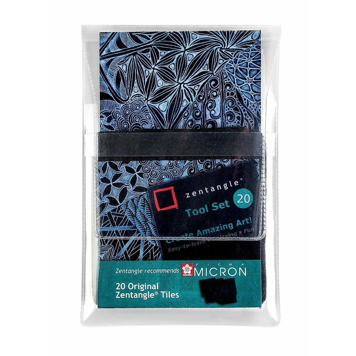 KALINDRA | BB. Drawing paper Talens Sakura Zentangle Black 20 Pieces (20 Units)